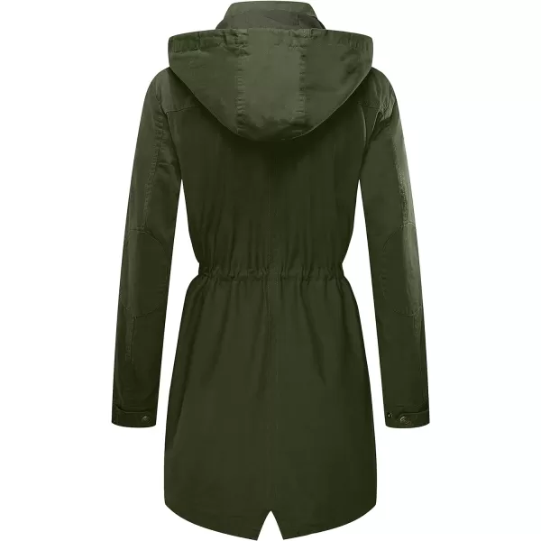 WenVen Womens Versatile Militray Army Hooded Parka Jacket Coat Green LargeWenVen Womens Versatile Militray Army Hooded Parka Jacket Coat Green Large