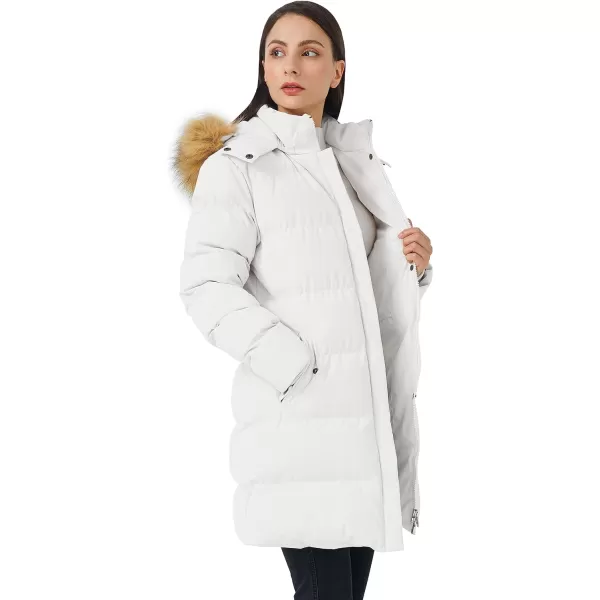 WenVen Womens Winter Thicken Puffer Coat Warm Jacket with Fur Hood White 4XLWenVen Womens Winter Thicken Puffer Coat Warm Jacket with Fur Hood White 4XL