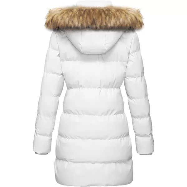 WenVen Womens Winter Thicken Puffer Coat Warm Jacket with Fur Hood White XLWenVen Womens Winter Thicken Puffer Coat Warm Jacket with Fur Hood White XL