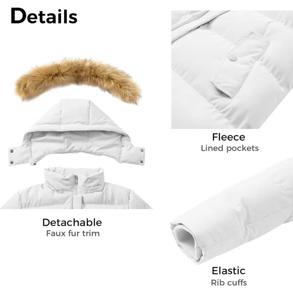 WenVen Womens Winter Thicken Puffer Coat Warm Jacket with Fur Hood White XLWenVen Womens Winter Thicken Puffer Coat Warm Jacket with Fur Hood White XL