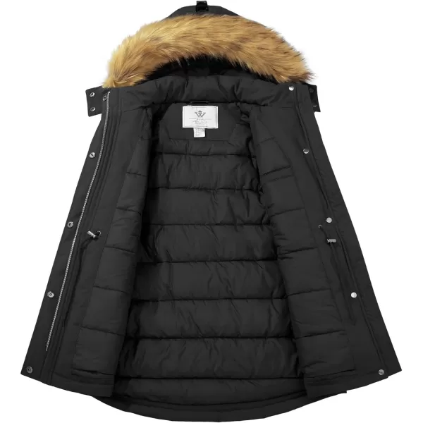 WenVen Womens Winter Thickened Warm Mid Length Parka Jacket Windproof and Waterproof Coat With a Detachable Fur HatWenVen Womens Winter Thickened Warm Mid Length Parka Jacket Windproof and Waterproof Coat With a Detachable Fur Hat
