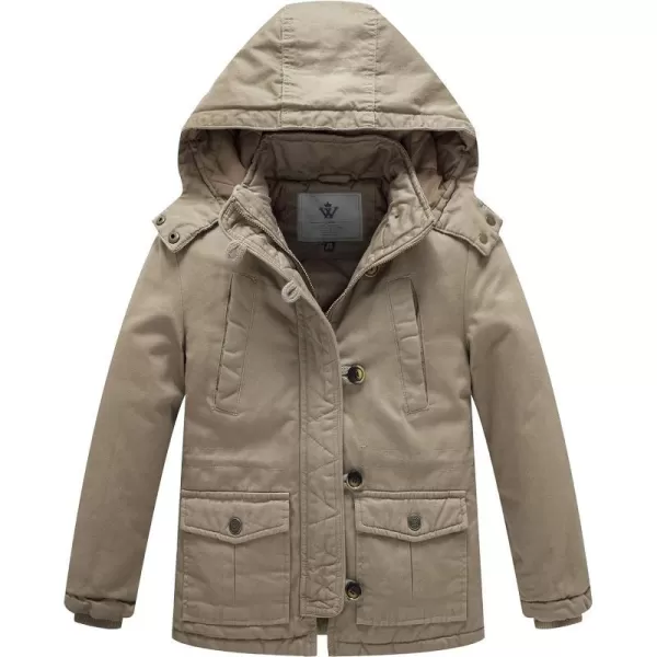 WenVen Boys Girls Casual Hooded School Coat Breathable Windproof Jacket Khaki 67WenVen Boys Girls Casual Hooded School Coat Breathable Windproof Jacket Khaki 67