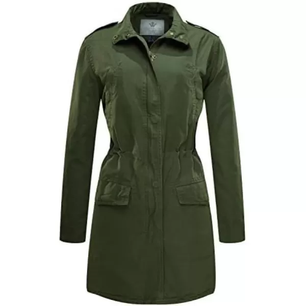 WenVen Womens Long Canvas Anorak Jacket Casual Lightweight Trench CoatWenVen Womens Long Canvas Anorak Jacket Casual Lightweight Trench Coat