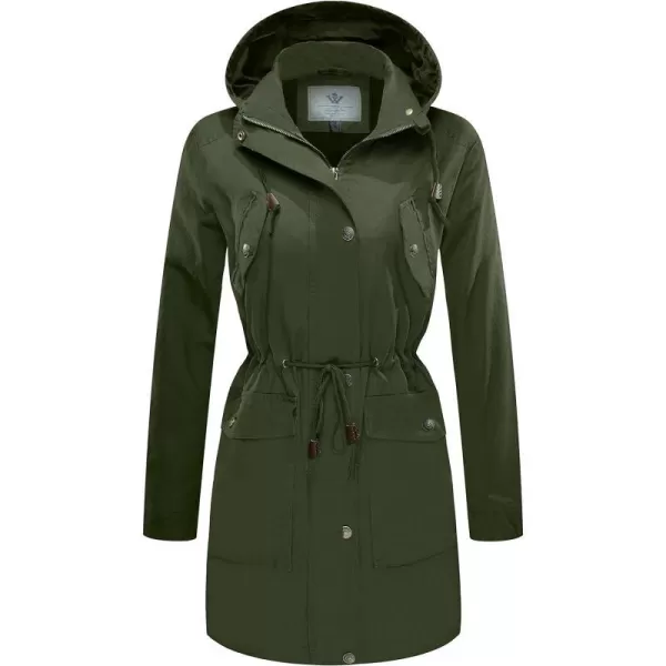 WenVen Womens Versatile Militray Army Hooded Parka Jacket Coat Green LargeWenVen Womens Versatile Militray Army Hooded Parka Jacket Coat Green Large