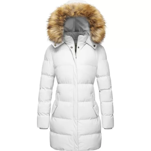 WenVen Womens Winter Thicken Puffer Coat Warm Jacket with Fur Hood White XLWenVen Womens Winter Thicken Puffer Coat Warm Jacket with Fur Hood White XL