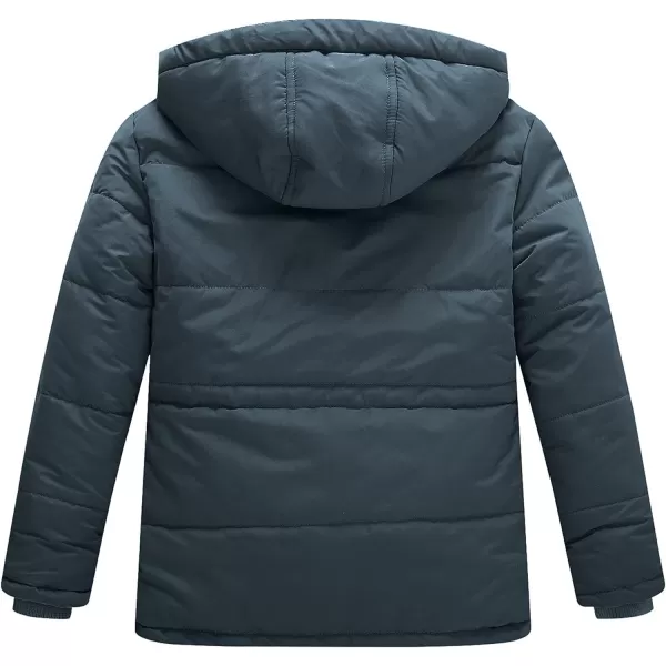 WenVen Boy Winter Warm Padded Puffer Coat Thicken Windproof Hooded Parka JacketGrey