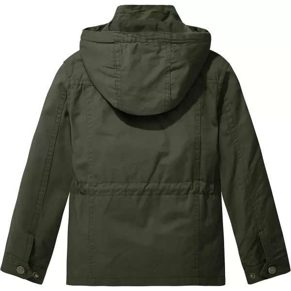 WenVen Girls Spring Lightweight Canvas Outerwear Jacket with Removable HoodWenVen Girls Spring Lightweight Canvas Outerwear Jacket with Removable Hood