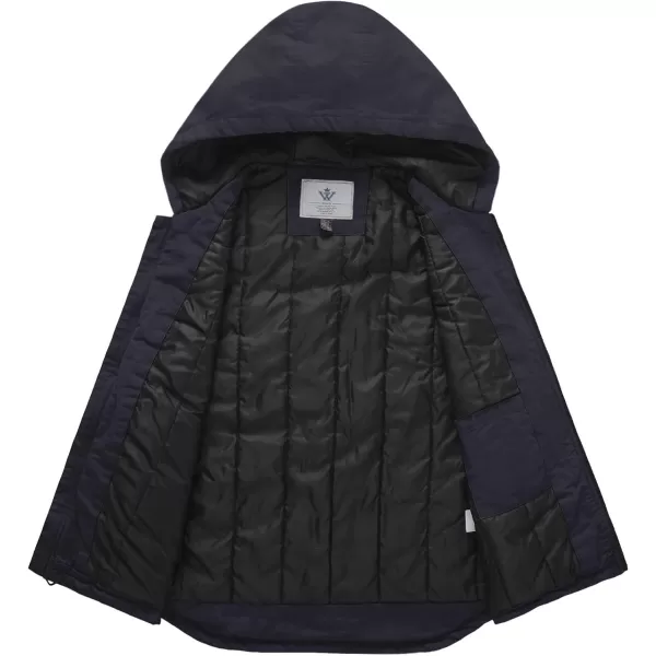 WenVen Mens Quilted Lined Multi Pockets Casual Vest with HoodGrey