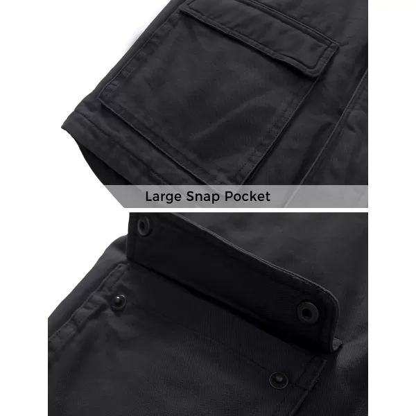 WenVen Mens Winter Warm Quilted Lined Multi Pockets Puffer VestGrey