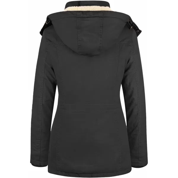 WenVen Womens Winter Warm Sherpa Lined Jacket Heavy Parka Coat with HoodGrey