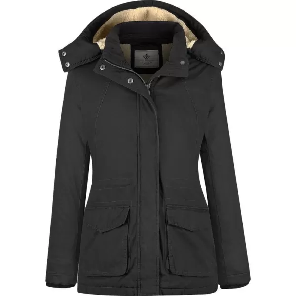 WenVen Womens Winter Warm Sherpa Lined Jacket Heavy Parka Coat with HoodGrey