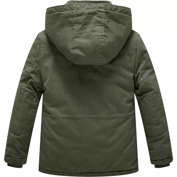 WenVen Boys Winter Warm Insulated Jacket Casual Hooded Snow Coat Green 1012WenVen Boys Winter Warm Insulated Jacket Casual Hooded Snow Coat Green 1012