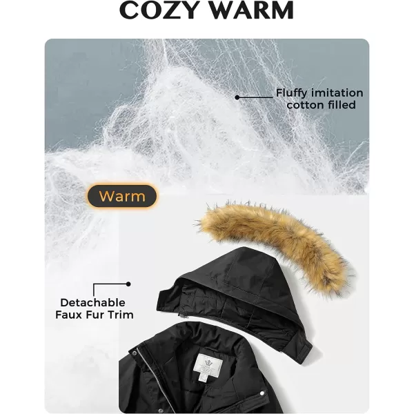 WenVen Womens Winter Military Waterproof Parka Jacket with Faux Fur HoodWenVen Womens Winter Military Waterproof Parka Jacket with Faux Fur Hood