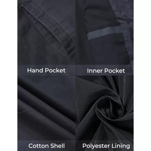 WenVen Mens Casual Lightweight Military Jacket Cotton Zip up Outerwear CoatGray