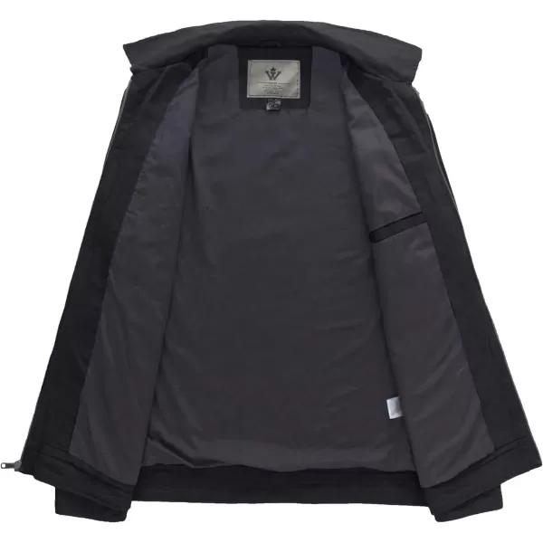 WenVen Mens Lightweight Cotton Canvas Work Jacket Casual Lapel WindbreakerGrey
