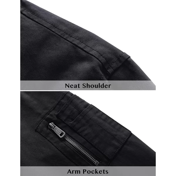 WenVen Mens Lightweight Cotton Flight Bomber Jacket Casual Military WindbreakerGrey