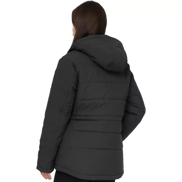 WenVen Womens Winter Water Resistant Warm Puffer Coat with Detachable HoodGrey