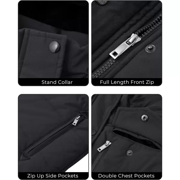 WenVen Womens Winter Water Resistant Warm Puffer Coat with Detachable HoodGrey
