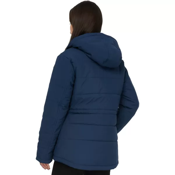 WenVen Womens Winter Water Resistant Warm Puffer Coat with Detachable HoodNavy
