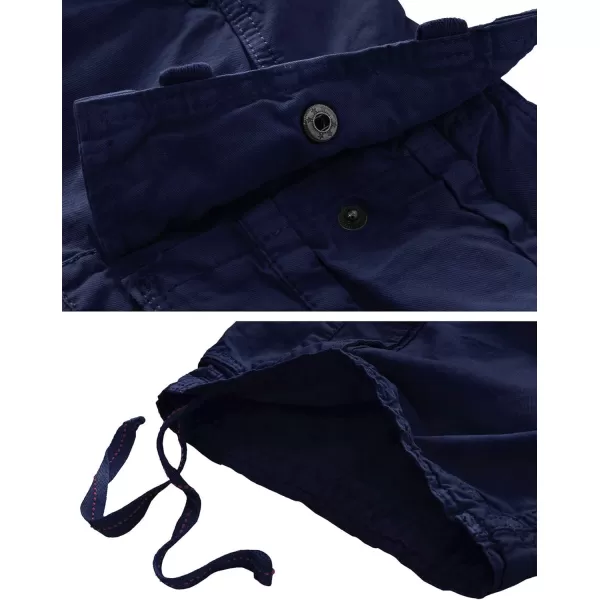 WenVen Mens Cotton Twill Cargo Shorts Classic Relaxed Fit Reg and Big ampamp Tall SizesBlue