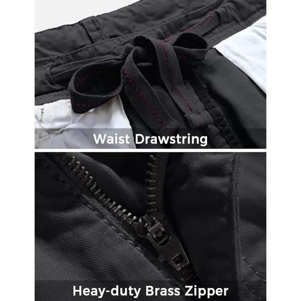 WenVen Mens Cotton Twill Cargo Shorts Classic Relaxed Fit Reg and Big ampamp Tall SizesCharcoal