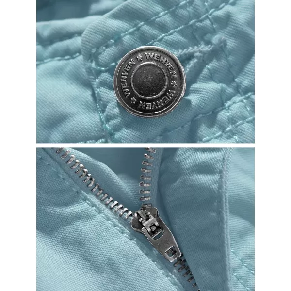 WenVen Mens Cotton Twill Cargo Shorts Classic Relaxed Fit Reg and Big ampamp Tall SizesSkyblue