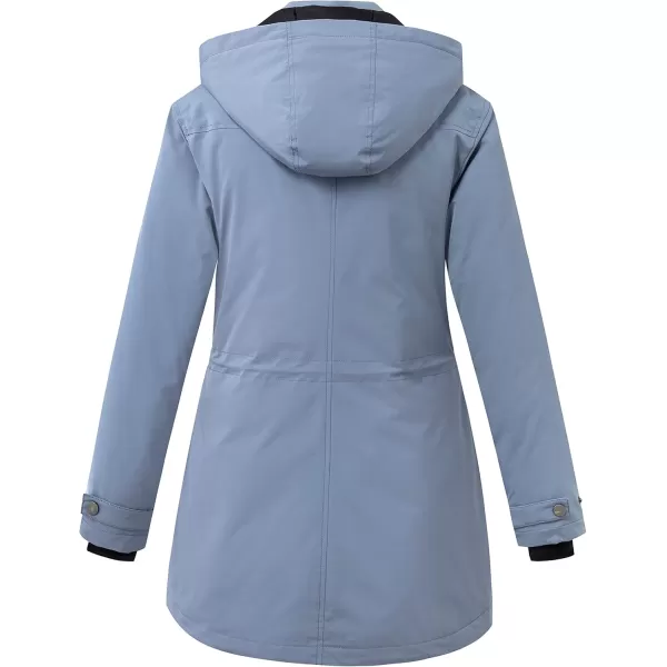 imageWenVen Womens Waterproof Winter Coats Warm Thicken Puffer Jackets with Detachable HoodBlue