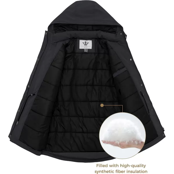 imageWenVen Womens Waterproof Winter Coats Warm Thicken Puffer Jackets with Detachable HoodGrey