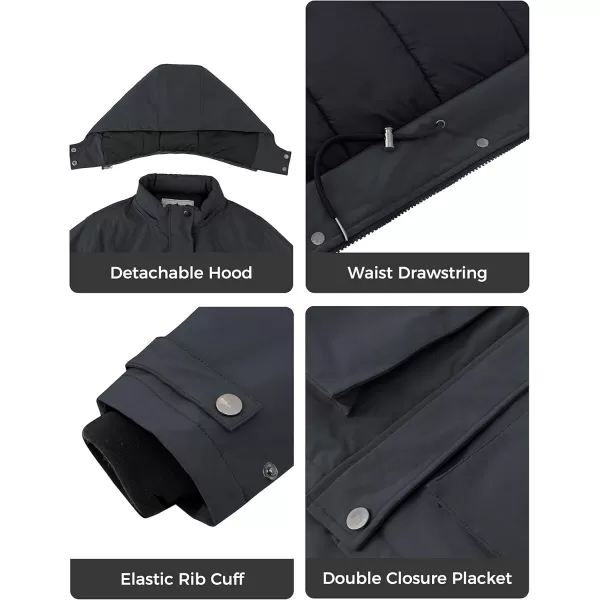 imageWenVen Womens Waterproof Winter Coats Warm Thicken Puffer Jackets with Detachable HoodGrey