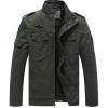 imageWenVen Mens Winter Puffer Coat Cotton Windbreaker Parka Fleece JacketArmy Green