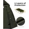 imageWenVen Womens Winter Hooded Long Coat Waterproof Warm Thick Puffer JacketArmy Green
