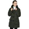 imageWenVen Womens Winter Hooded Long Coat Waterproof Warm Thick Puffer JacketArmy Green