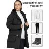 imageWenVen Womens Winter Hooded Long Coat Waterproof Warm Thick Puffer JacketBlack