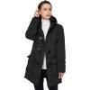 imageWenVen Womens Winter Hooded Long Coat Waterproof Warm Thick Puffer JacketBlack