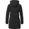 imageWenVen Womens Winter Hooded Long Coat Waterproof Warm Thick Puffer JacketBlack