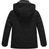 imageWenVen Boy ampamp Girls Winter Warm Thicken Cotton Jacket Snow Coat with HoodBlack