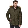 imageWenVen Mens Winter Coat Warm Parka Jacket with Faux Fur Removable HoodMilitary Green