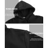 imageWenVen Womens Long Hoodie Dress Thicken Fleece Lined Pullover SweatshirtBlack