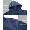 imageWenVen Womens Long Hoodie Dress Thicken Fleece Lined Pullover SweatshirtBlue