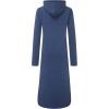 imageWenVen Womens Long Hoodie Dress Thicken Fleece Lined Pullover SweatshirtBlue