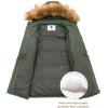imageWenVen Womens Parka Winter Coats Warm Puffer Jacket with Removable Fur HoodArmy Green