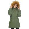 imageWenVen Womens Parka Winter Coats Warm Puffer Jacket with Removable Fur HoodArmy Green