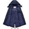imageWenVen Womens Winter Thicken Cotton Coat Warm Parka Jacket with Removable HoodBlue
