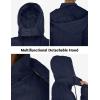 imageWenVen Womens Winter Thicken Cotton Coat Warm Parka Jacket with Removable HoodBlue
