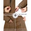 imageWenVen Womens Winter Thicken Cotton Coat Warm Parka Jacket with Removable HoodCoffee