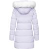 imageWenVen Womens Winter Thicken Puffer Coat Warm Jacket with Faux Fur Removable HoodLight Purple