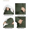 imageWenVen Womens Winter Thicken Puffer Coat Warm Jacket with Faux Fur Removable HoodOlive