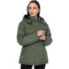 imageWenVen Womens Winter Water Resistant Warm Puffer Coat with Detachable HoodGreen