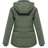 imageWenVen Womens Winter Water Resistant Warm Puffer Coat with Detachable HoodGreen
