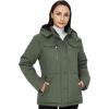 imageWenVen Womens Winter Water Resistant Warm Puffer Coat with Detachable HoodGreen